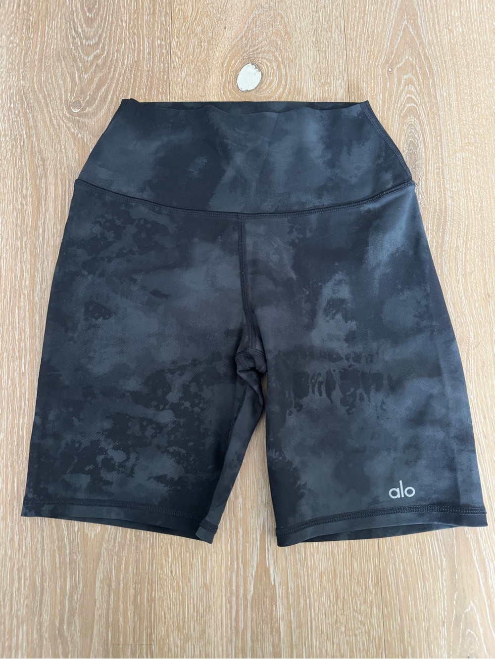 ALO Yoga High-Waist Solarized Tie-Dye Bike Shorts